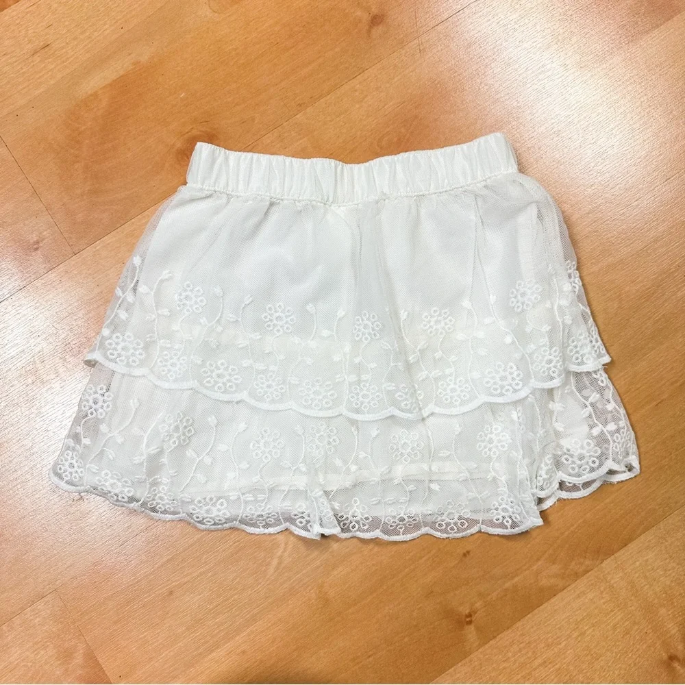 Carters Pink & Cream Lace Sequin Shine Like a Star Top & Skirt Outfit Size 4/5